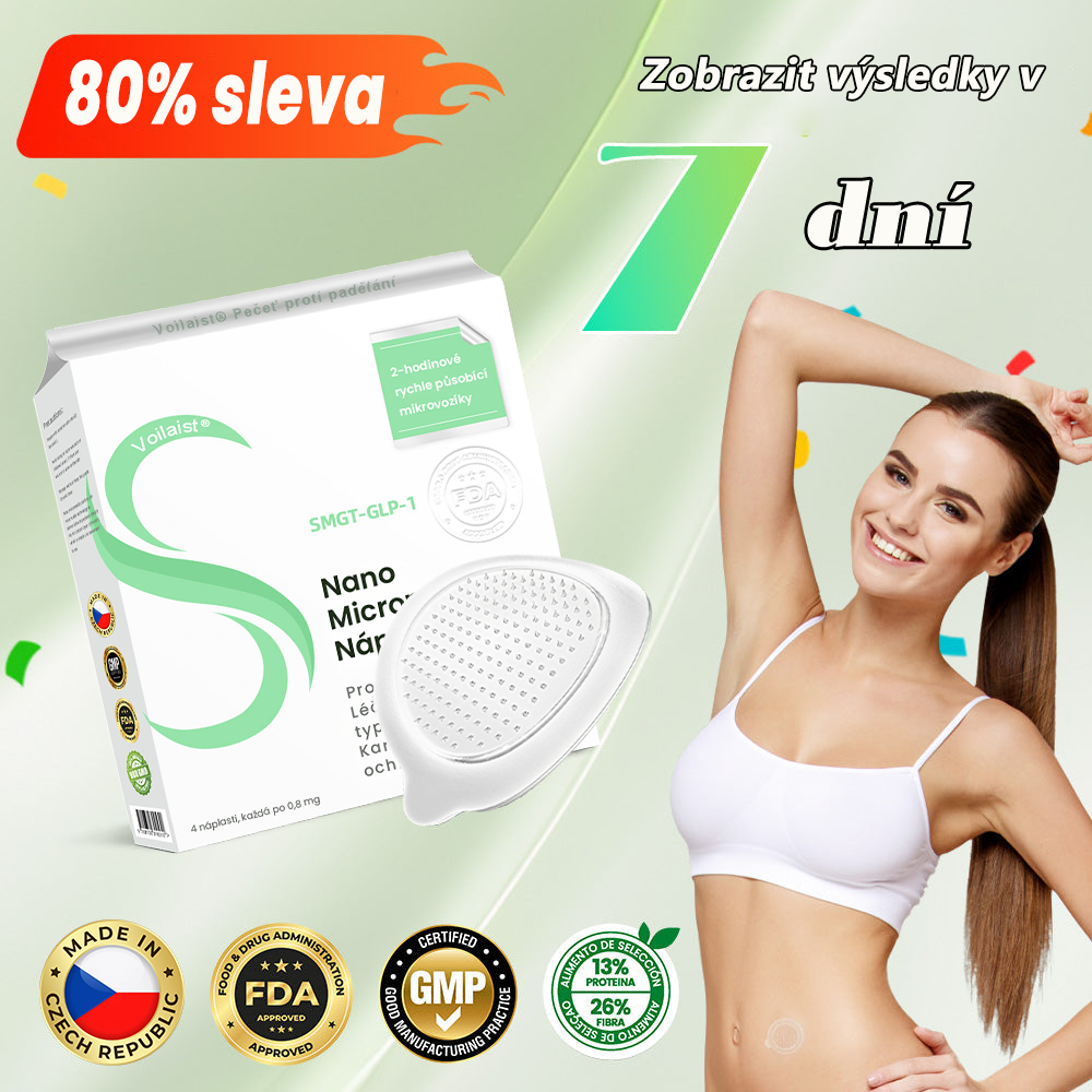 🥑Voilaist® SMGT-GLP-1 Nano Microneedlová Náplast ⏰ (Bezbolestná, dlouhotrvající, zaměřená na řešení cukrovky, obezity a kardiovaskulárních onemocnění)
