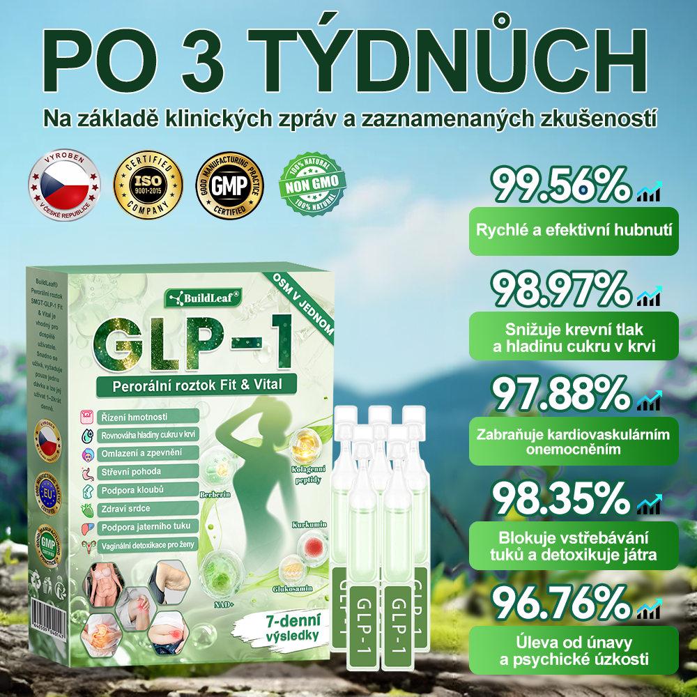 🛍️Oficiální obchod ČR | 💚BuildLeaf® GLP-1 8-v-1 Fit & Vital Řešení (Jednou denně, viditelné změny za 7 dní) ✅ Obezita, kardiovaskulární zdraví, cukrovka, spánková apnoe, zdraví střev, problémy se klouby a další.
