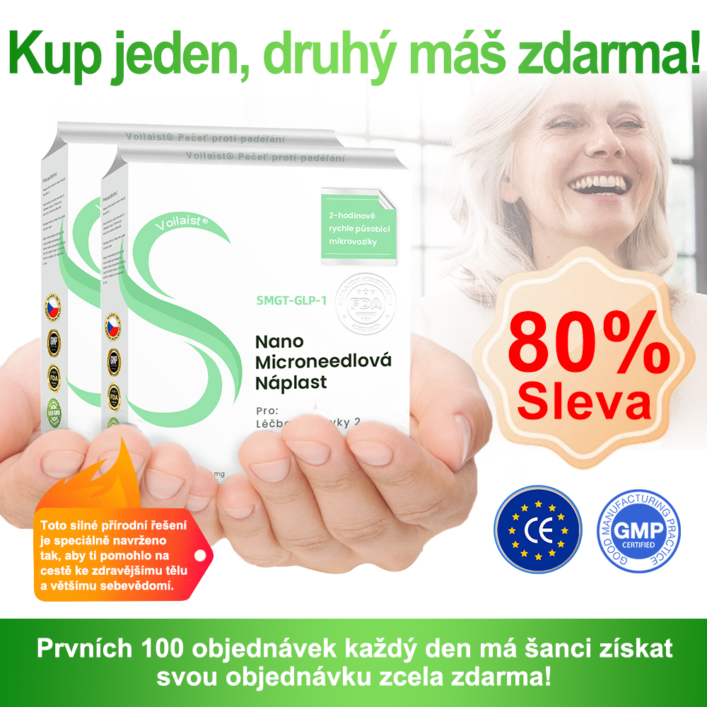 🥑Voilaist® SMGT-GLP-1 Nano Microneedlová Náplast ⏰ (Bezbolestná, dlouhotrvající, zaměřená na řešení cukrovky, obezity a kardiovaskulárních onemocnění)