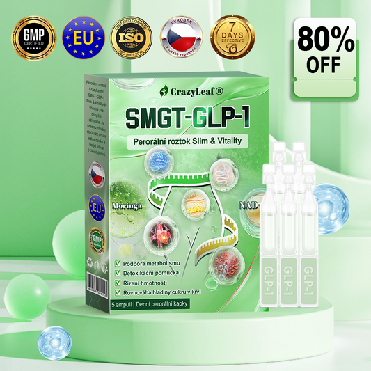 👩‍⚕️Klinicky ověřeno | CrazyLeaf® SMGT-GLP-1 Slim & Vitality – orální roztok proti přebytečné váze, tlaku, cukru, tukové játre, bolestem kloubů, únavě, nízké energii a ochablé pokožce. Lepší zdraví, více energie!