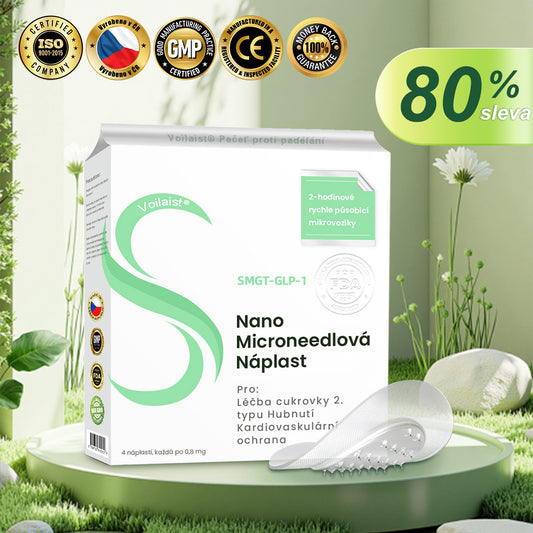🥑🥑🥑Voilaist® SMGT-GLP-1 Nano Microneedlová Náplast ⏰ (Bezbolestná, dlouhotrvající, zaměřená na řešení cukrovky, obezity a kardiovaskulárních onemocnění)