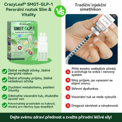 👩‍⚕️Klinicky ověřeno | CrazyLeaf® SMGT-GLP-1 Slim & Vitality – orální roztok proti přebytečné váze, tlaku, cukru, tukové játre, bolestem kloubů, únavě, nízké energii a ochablé pokožce. Lepší zdraví, více energie!