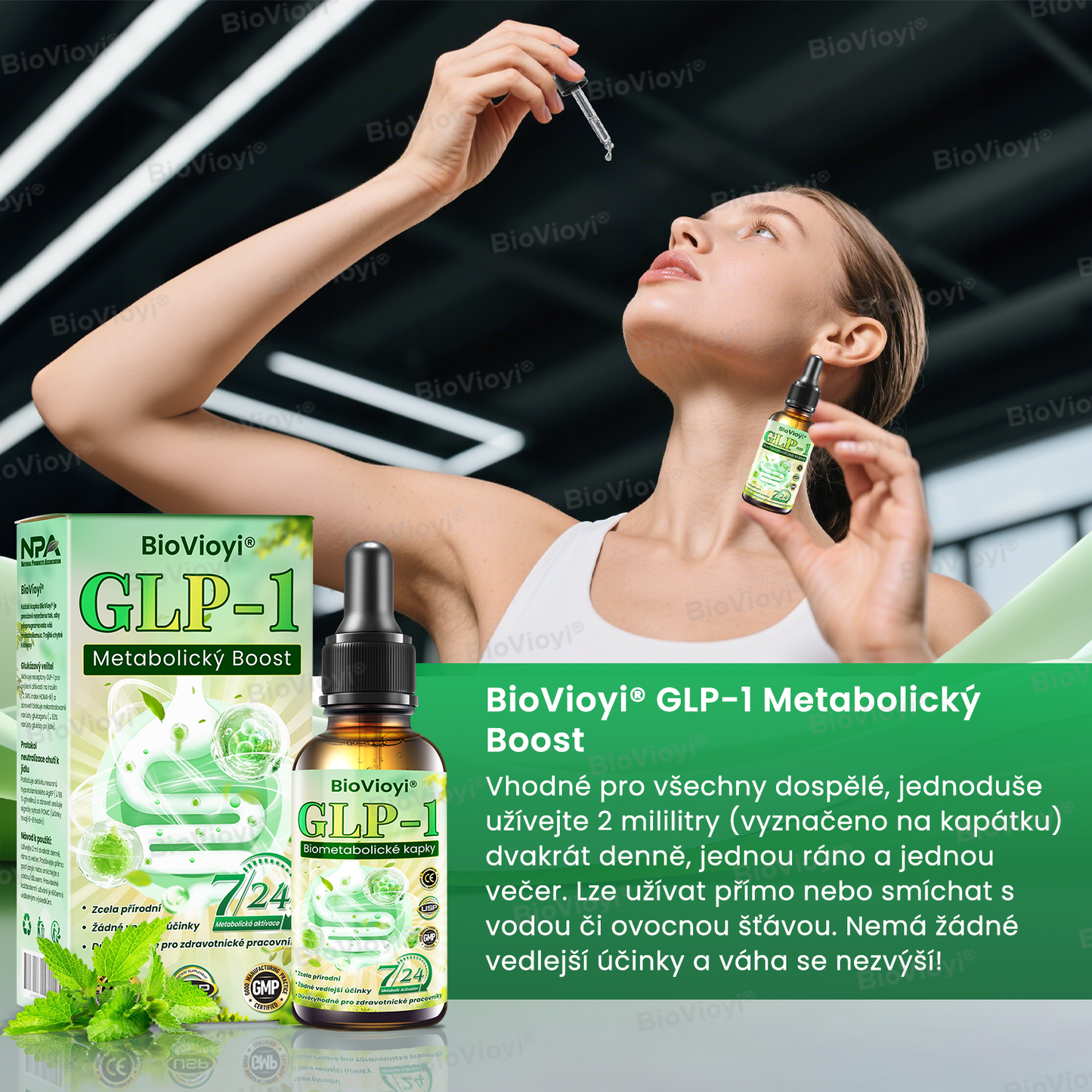 🍏BioVioyi® GLP-1 Metabolický Boost 🏆（Potravinářský spalovač tuku – vyvinutý Společností pro výzkum obezity）